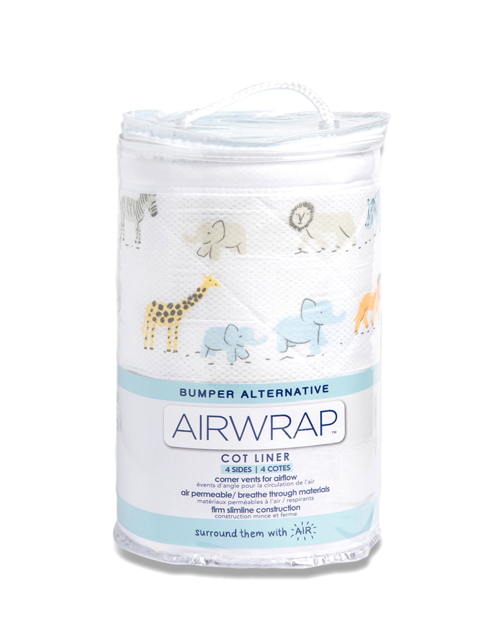 Airwrap Cot Liner - Safari March Moonlight Baby Sleep Aids
