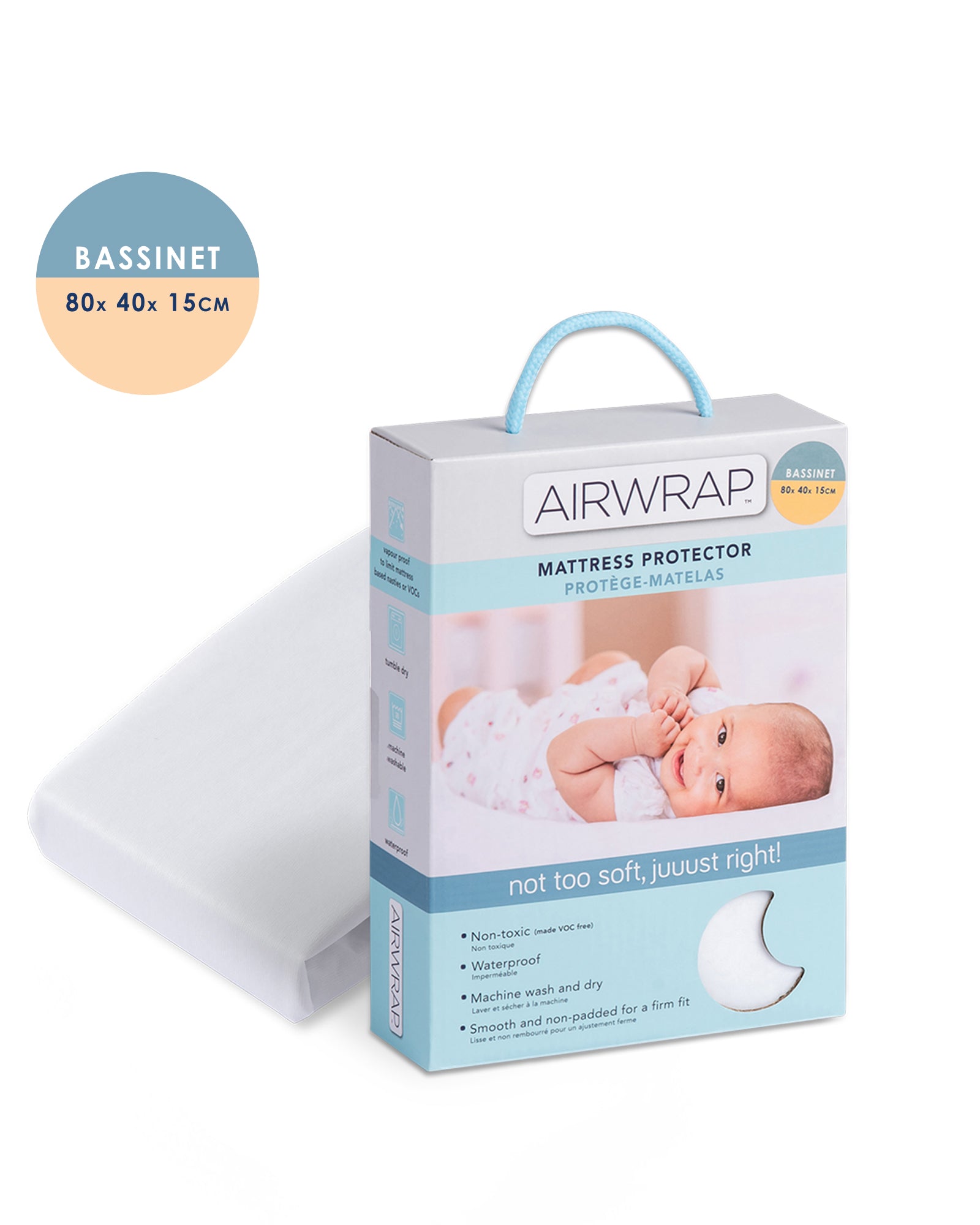 Airwrap Mattress Protector Bassinet Moonlight Baby Sleep