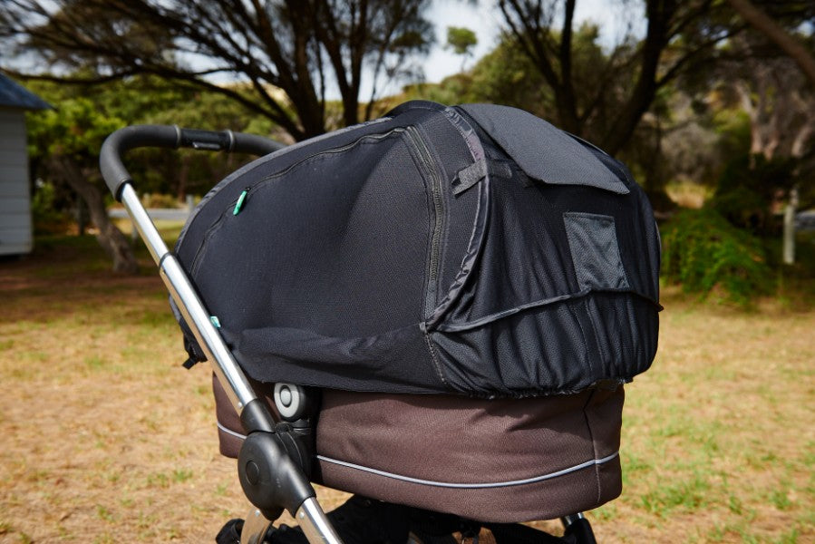 Moonlight Baby Sleep Consultant Melbourne - Cozigo sleeping on the go - shown on different types of prams and bassinet