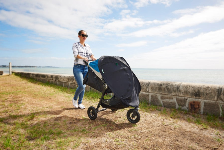 Moonlight Baby Sleep Consultant Melbourne - Cozigo sleeping on the go - shown on different types of prams and bassinet
