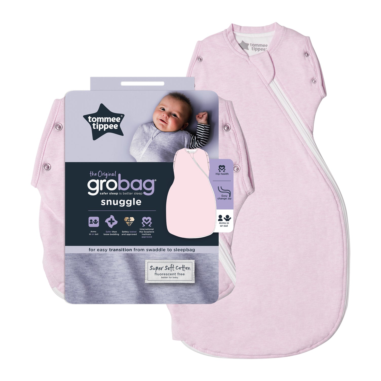 Grobag Snuggle Pink Marl Moonlight Baby Sleep