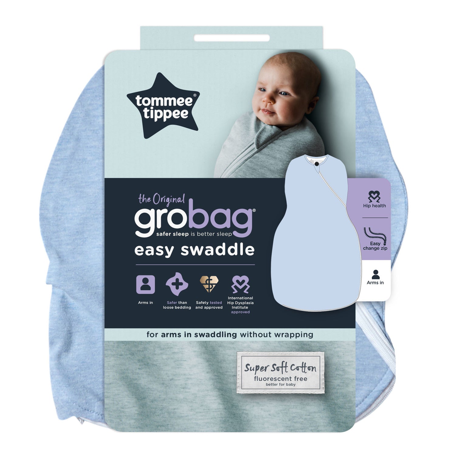 GroBag Easy Swaddle Moonlight Baby Sleep