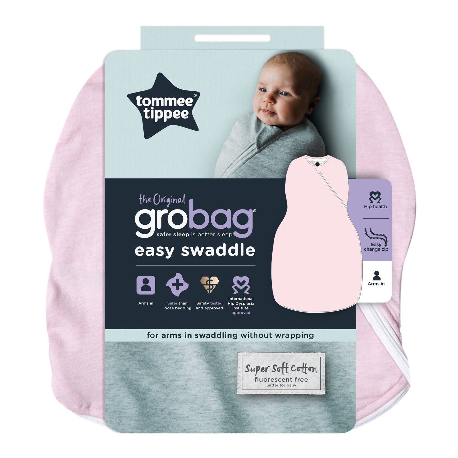 GroBag Easy Swaddle Moonlight Baby Sleep