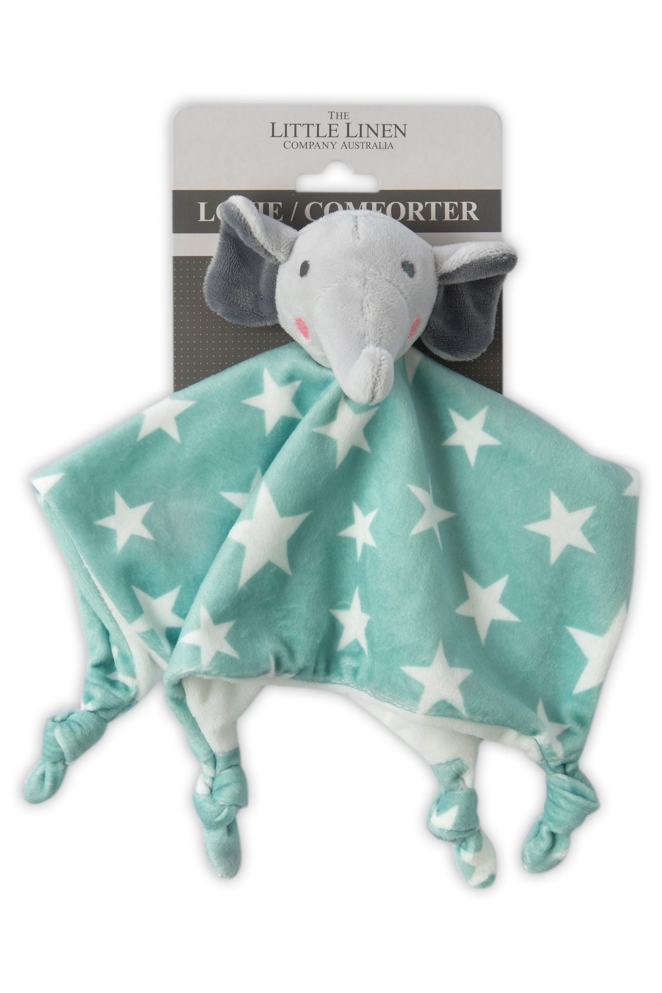 Comforter lovie. elephant star. the little linen company. moonlight baby sleep. melbourne. sleep associations.