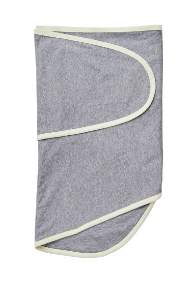 Moonlight Baby Sleep Consultant Melbourne - Miracle Blanket -Greay Heather and yellow trim - swaddling to contain startle reflex