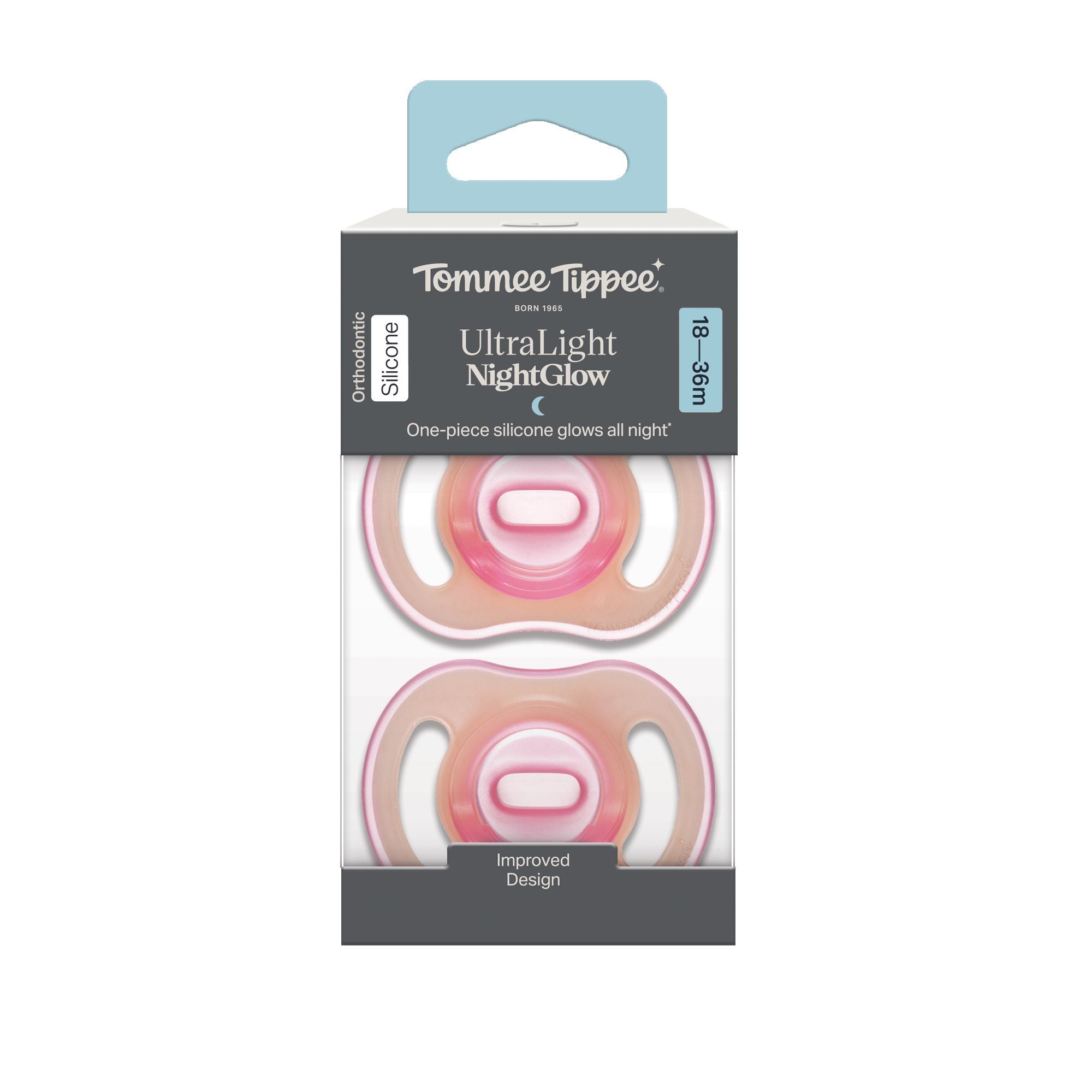 Tommee Tippee Glow Night Soother 2 Pack 18-36m