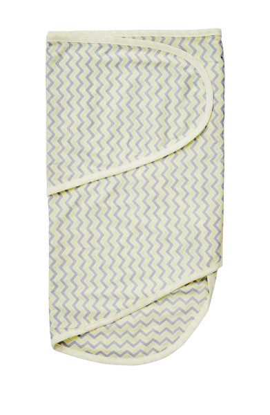 Moonlight Baby Sleep Consultant Melbourne - Miracle Blanket swaddling to contain startle reflex yellow chevron