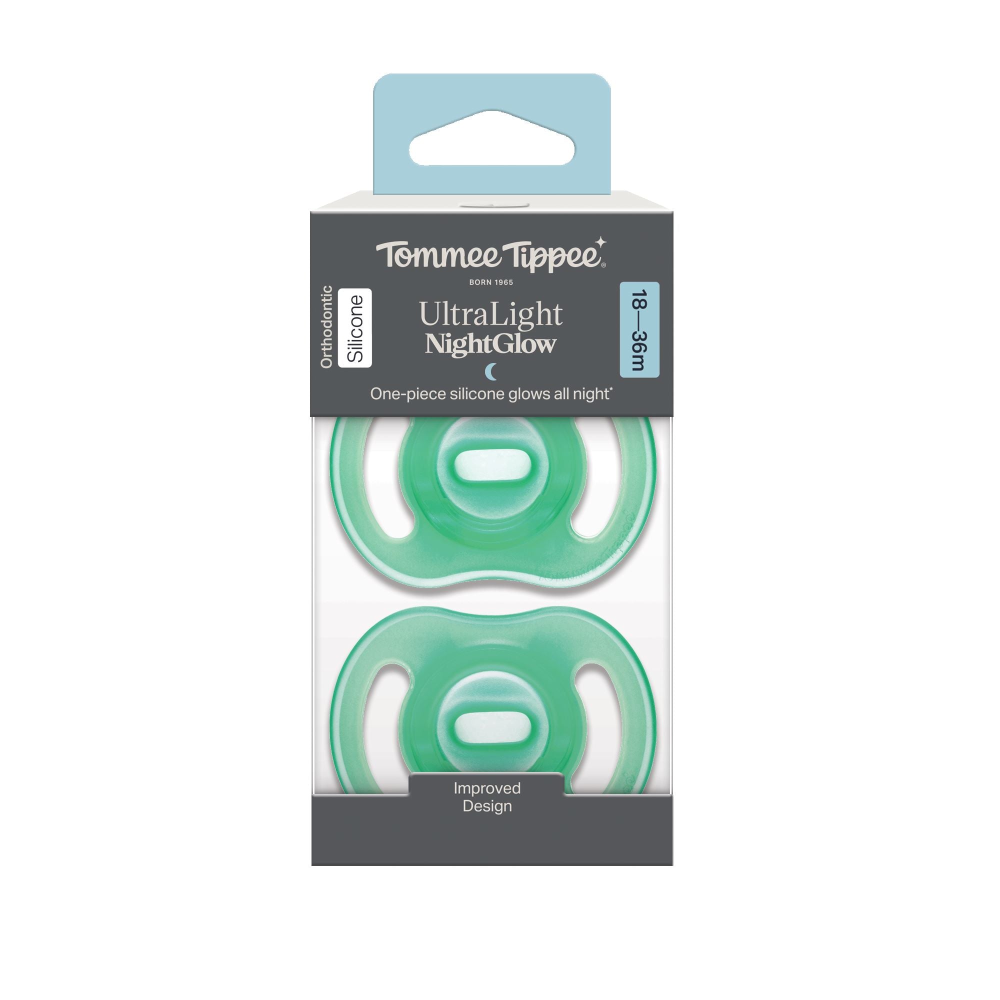 Tommee Tippee Glow Night Soother 2 Pack 18-36m