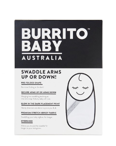 Moonlight Baby Sleep Consultant Melbourne - Burrito Baby swaddle blanket packaging
