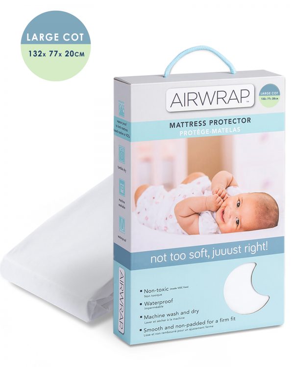 Airwrap Mattress Protector Large Cot Moonlight Baby Sleep